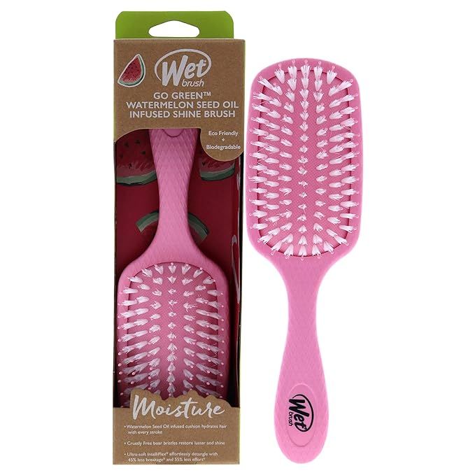 Wet Brush Go Green Watermelon Oil Infused Detangling Hair Brush - Pain-Free Ultra-Soft Detangler ... | Amazon (US)