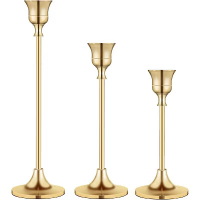 XINGHANZHENXUAN Vintage Gold Brass Candlestick Holders for Taper Candles - Classic Fireplace, Dining & Party Home Decor Candelabra Set | Target