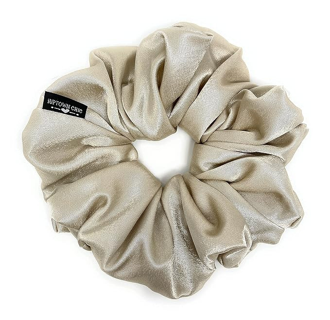 Jumbo Oversized XL Satin Scrunchies for Women Girls, Frizz Prevention, Sleep Hair Holder, Large E... | Amazon (US)