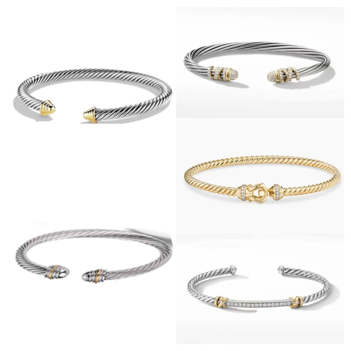 silver bracelet designer twisted rope designer jewelry metal jewlery designer for women titanium ... | DHGate