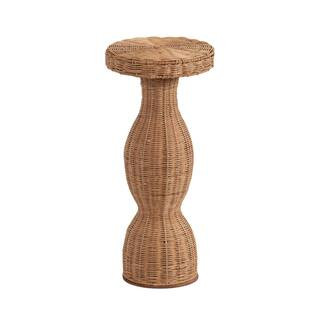 Kate and Laurel Sula 10 in. Natural Round Natural Material End Table 229226 - The Home Depot | The Home Depot