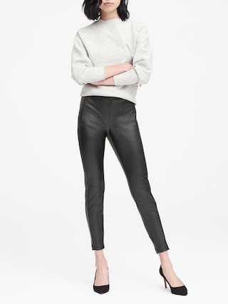 Devon Legging-Fit Vegan Leather Ankle Pant | Banana Republic US