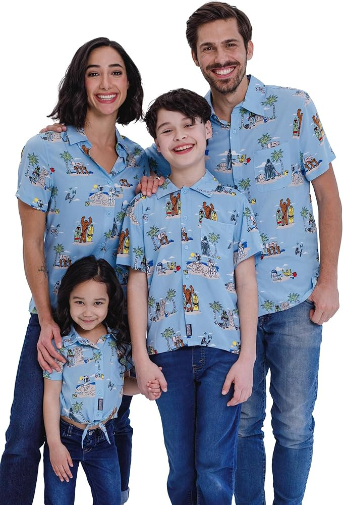 STAR WARS Chewbacca Darth Vader R2-D2 Stormtrooper TIE Fighter X-Wing Matching Family Hawaiian Bu... | Amazon (US)
