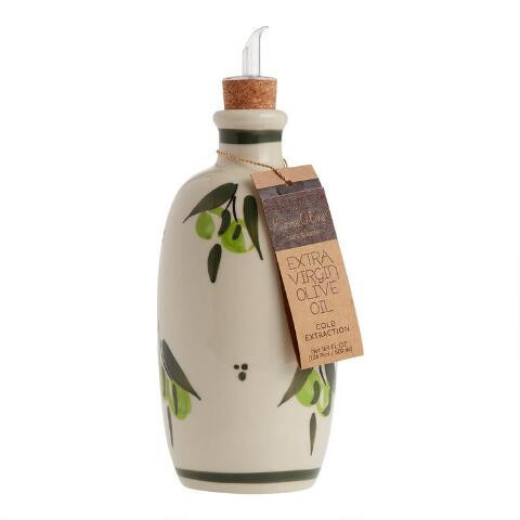 Beneoliva Extra Virgin Olive Oil in Painted Ceramic Bottle | World Market