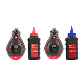 100 ft. Bold Line Chalk Reel Kit with Red and 100 ft. Bold Line Chalk Reel Kit with Blue Chalk (2-Piece) | The Home Depot