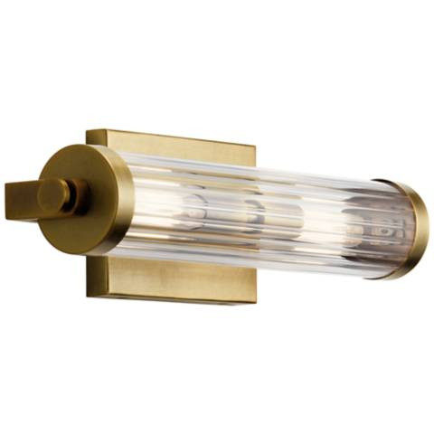 Kichler Azores 16" Wide Natural Brass 2-Light Bath Light | Lamps Plus