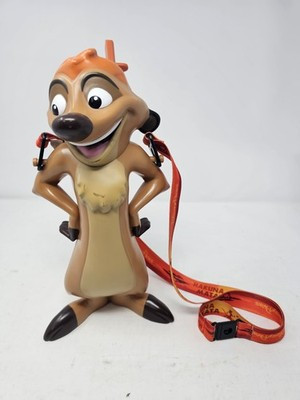 Disney Parks Timon The Lion King Souvenir Drink Bottle Cup w/ Straw & Lanyard | eBay US