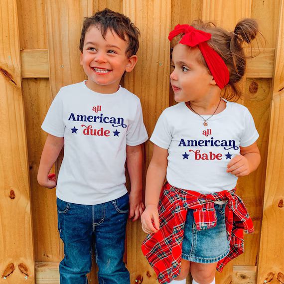 Siblings July 4th Shirts for Kids, Kids Patriotic Shirts, Matching Brother Sister Shirts, Kids Fo... | Etsy (US)