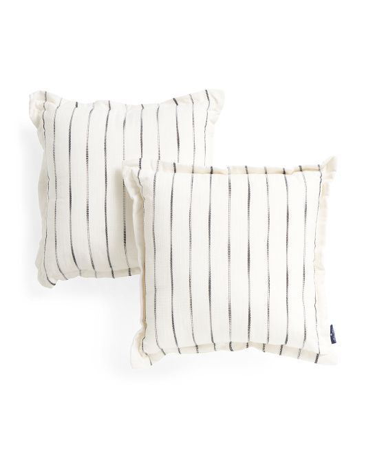 18x18 2pk Indoor Outdoor Striped Pillows | TJ Maxx