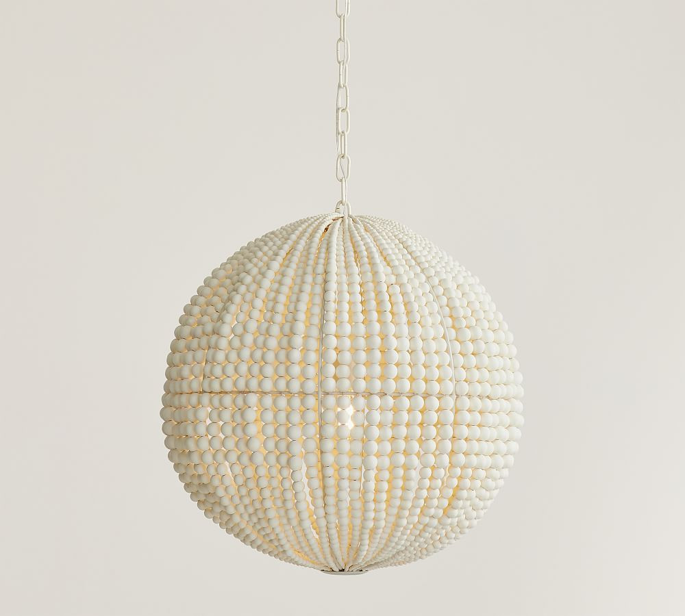 Bristol Wood Bead Globe Pendant | Pottery Barn (US)