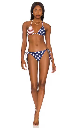 Lyra Swimsuit in Red White Blue | Revolve Clothing (Global)