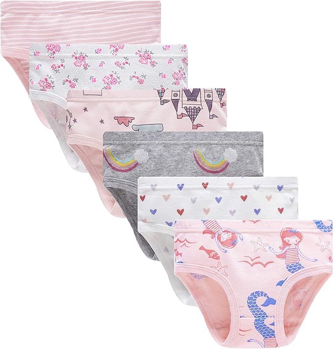 Barara King Little Girls' Soft Cotton Underwear Toddler Undies Kids panties | Amazon (US)