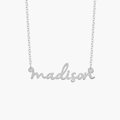 Nella Mini Nameplate Necklace | Brook and York