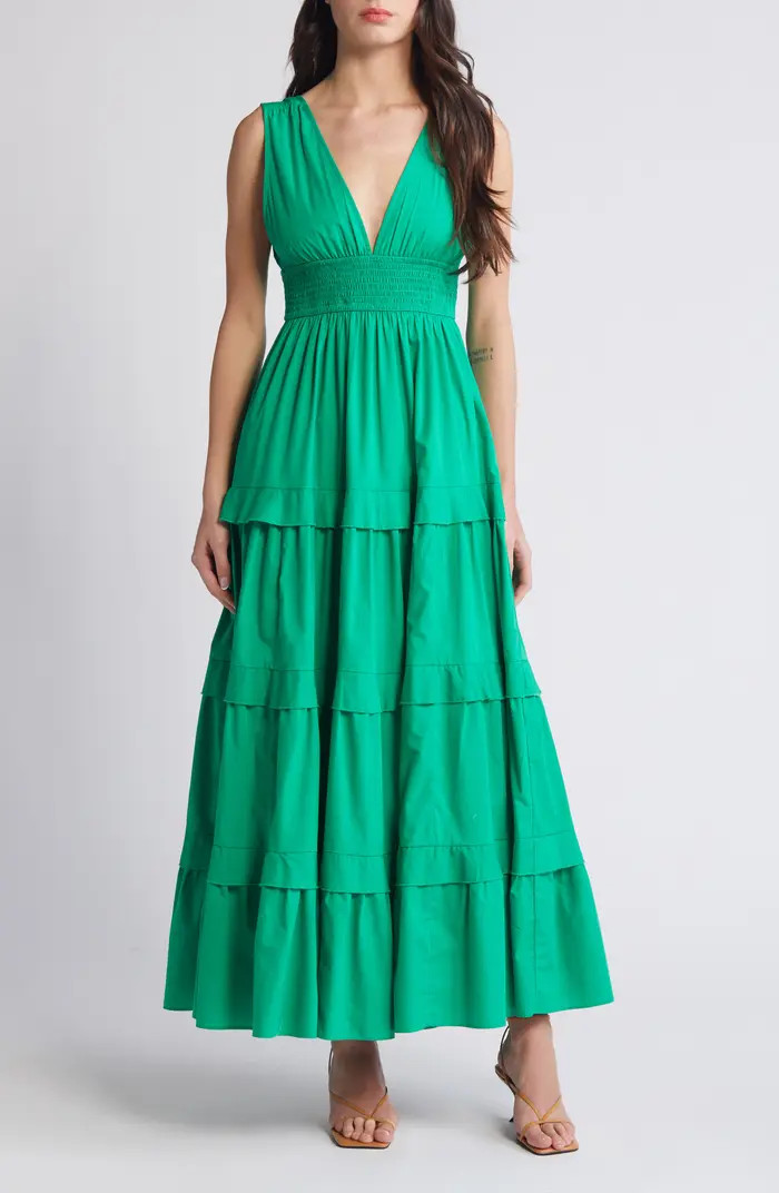 V-Neck Tiered Maxi Dress | Nordstrom