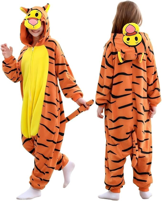 Unisex Kids Onesie, Flannel Cosplay Animal Costume Halloween Onesie Pajamas Home Clothing | Amazon (US)