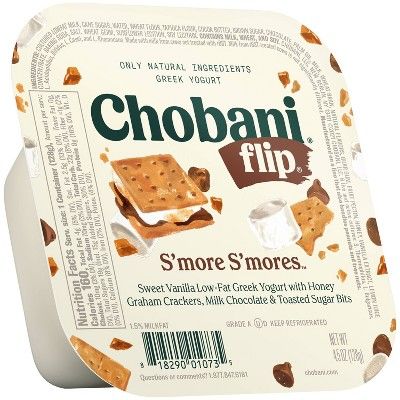 Chobani Flip S'mores Sweet Vanilla Low Fat Greek Yogurt - 4.5oz | Target