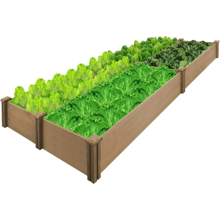 PETSCOSSET 8x4Ft Raised Garden Bed Wooden Planter Box Large Garden Box for Outdoor Gardening | Walmart (US)
