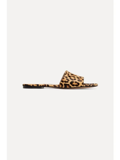 Gianvito Rossi - Leopard-print Calf Hair Slides - Leopard print | NET-A-PORTER (US)