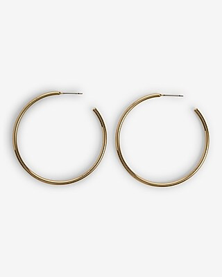 Classic Thin Post Back Hoop Earrings | Express