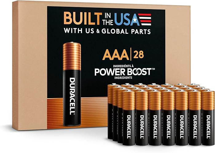 Duracell Coppertop AAA Alkaline Batteries with POWER BOOST Ingredients, 28 Count (Pack of 1), Lon... | Amazon (US)