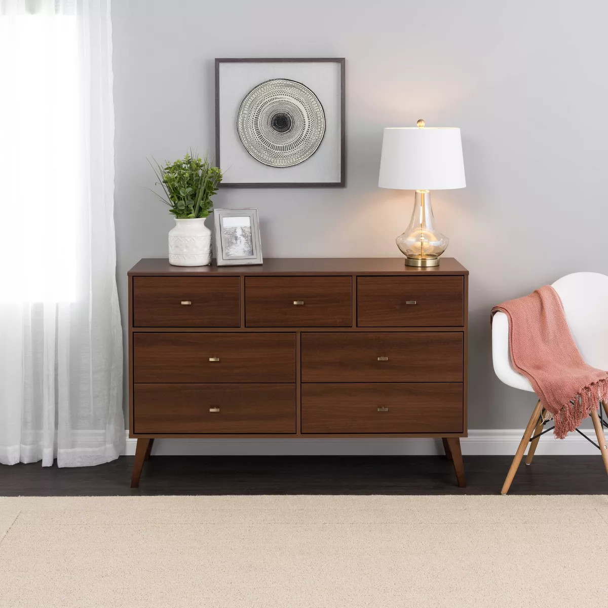 7 Drawer Milo Mid-Century Modern Dresser - Prepac | Target