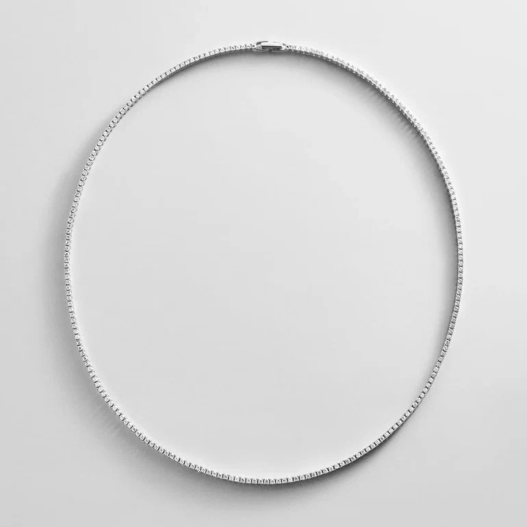 Billie Sterling Silver Tennis Necklace - Sterling Silver | BaubleBar