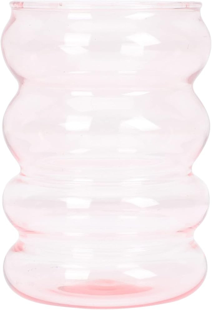 ERINGOGO Wavy Glass Cup - Creative Drinking Glasses, Ripple Glass Cup Bubble Glass Mug Vintage Be... | Amazon (US)