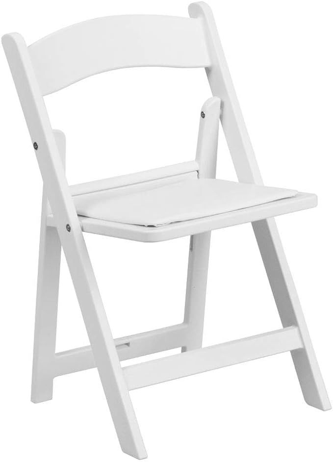 Flash Furniture HERCULES Kids Folding Chairs with Padded Seats | Set of 2 White Resin Folding Cha... | Amazon (US)
