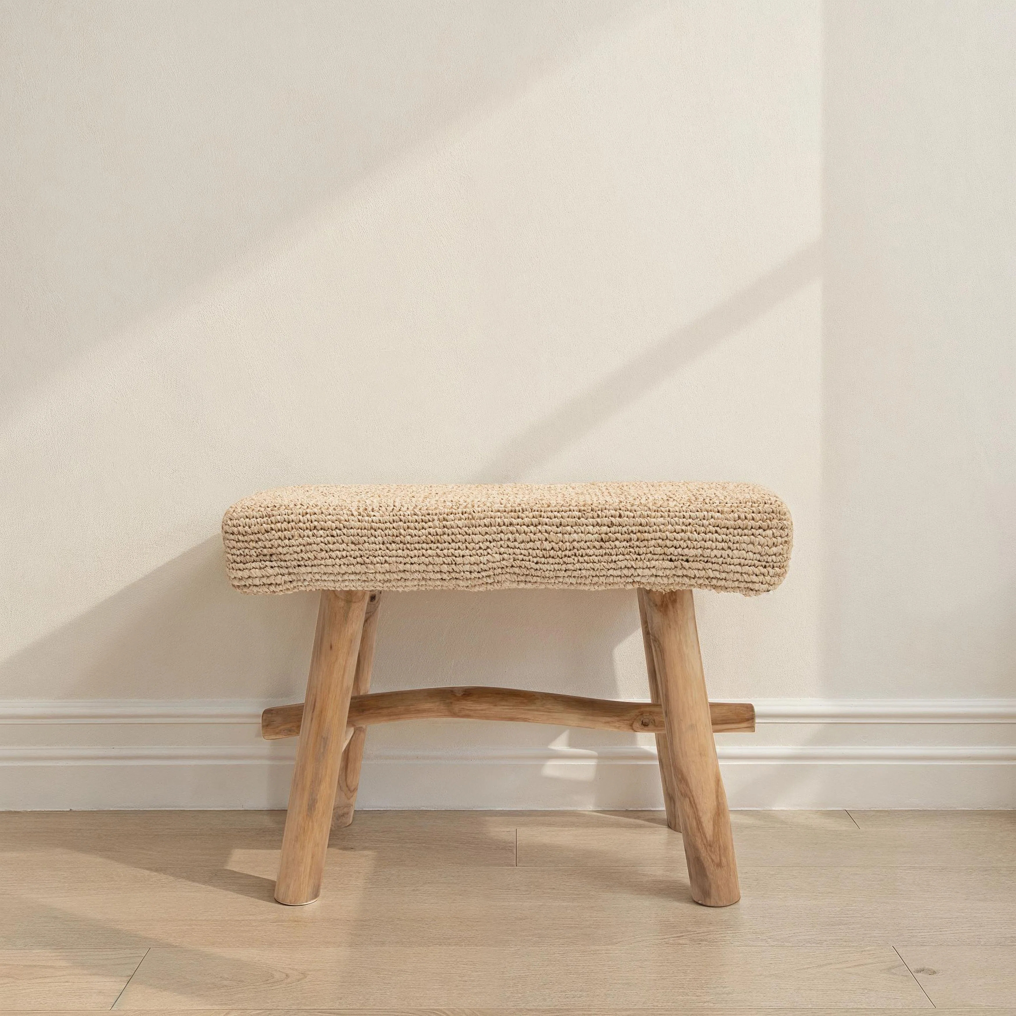 Sophie 25"L x 18"H Upholstered Stool w Wood Legs | Wayfair North America