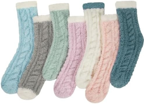 Womens Winter Fuzzy Socks Cozy Fluffy Sock Warm Fuzzy Christmas Socks for Women | Amazon (US)