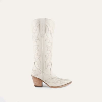 Buck & Brana Samira Leather Cowgirl Boots - Chic Western Style & Comfort sam7600, White, 85 | Target