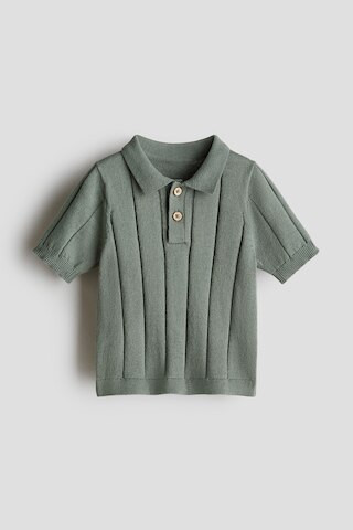 H & M - Knit Polo Shirt - Green | H&M (US + CA)