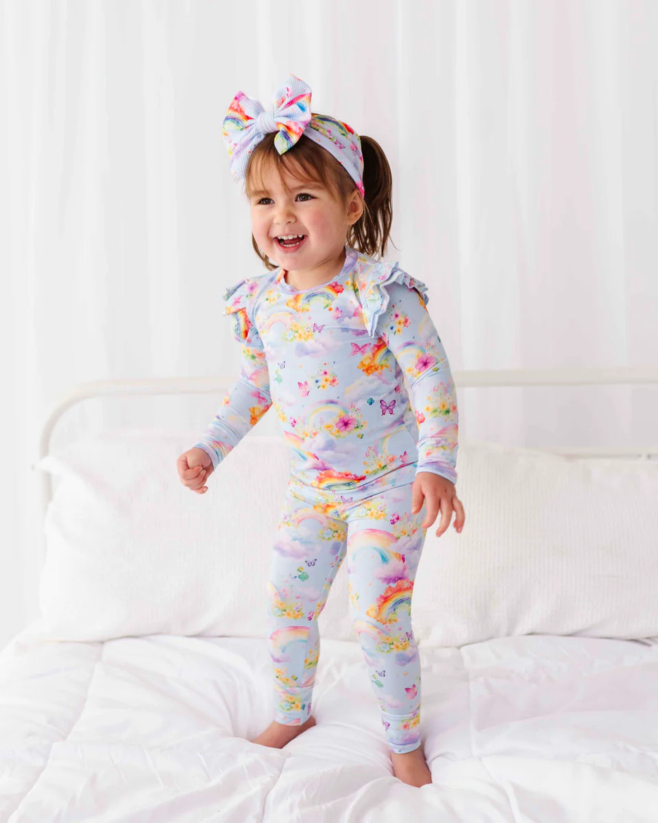 Over the Rainbow Two-Piece Pajama Set | Bums & Roses