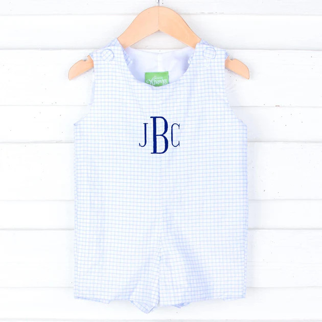 Summer Light Blue Windowpane Jon Jon | Classic Whimsy