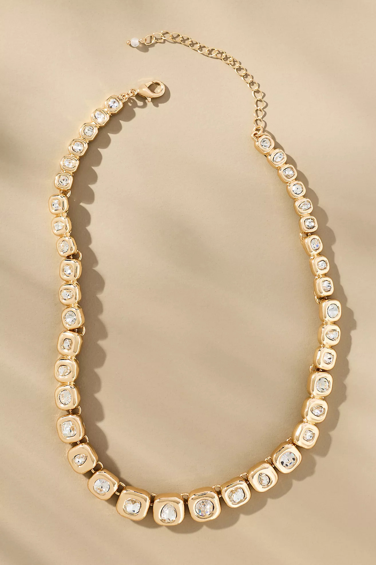Square Crystal Collar Necklace | Anthropologie (US)