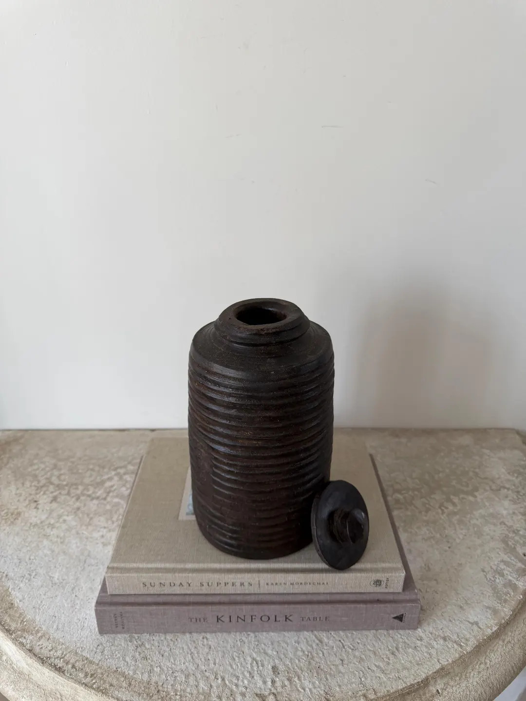 Antique Wooden Spice Pot | Rustic Indian Storage Container | Primitive Kitchen Vessel | Vintage H... | Etsy (US)