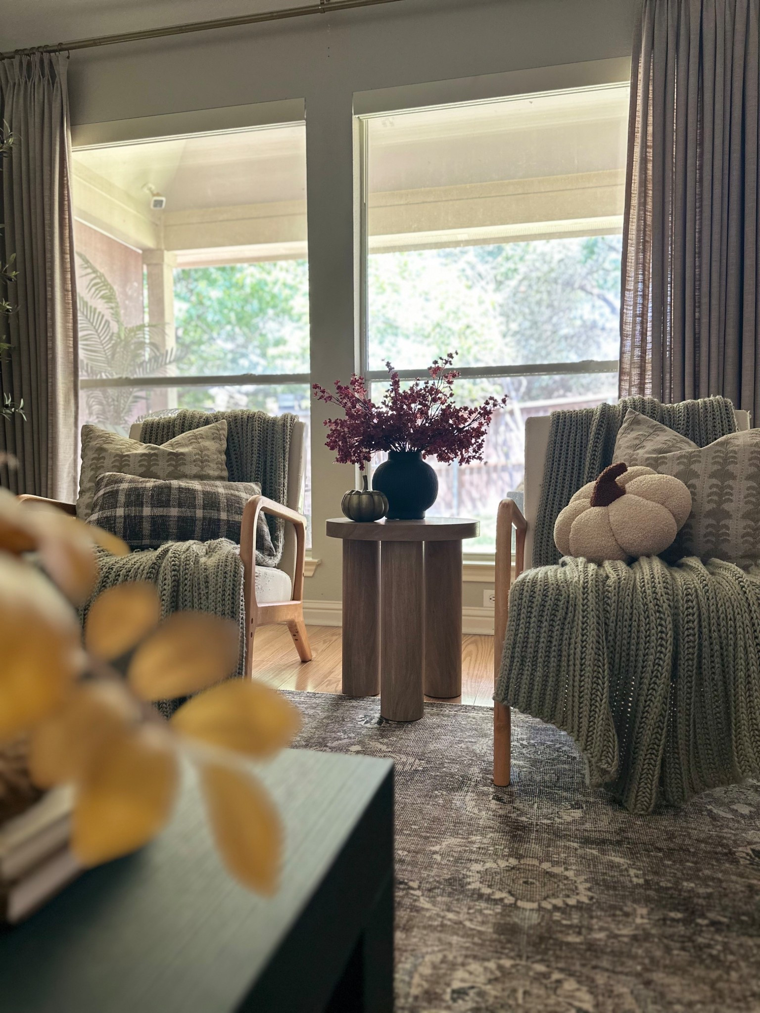 The cutest side table/ end table from Luxen Home! Styled it for fall and loving how it looks in our living room! 🤎🤎🤎

#LTKHome #LTKStyleTip #LTKSeasonal