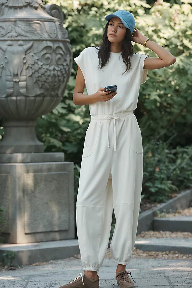 Short Sleeve Knit Jumpsuit | Anthropologie (US)