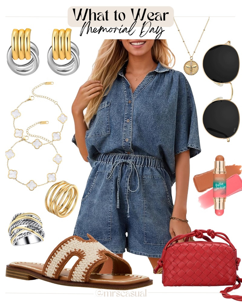This denim set is giving effortless Memorial Day weekend style 👏 Throw on sandals and you’re done ❤️🤍💙 🔗⬇️

#LTKootd #LTKSeasonal #LTKOver40