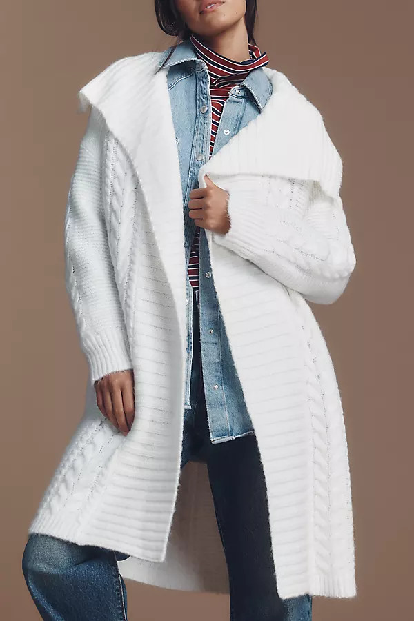 Collared Longline Cardigan Sweater | Anthropologie (US)