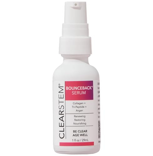 CLEARSTEM BOUNCEBACK Anti Aging Facial Serum - Peptides Serum for Face Hydration with Growth Factor for Deep Wrinkle Repair - Lightweight Formula for Visibly Smooth, Firm, Softer and Radiant Skin | Amazon (US)