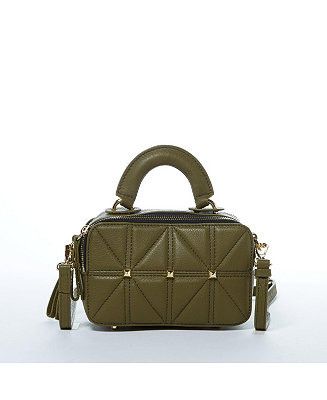 SUSU Olive Green Small Crossbody Bag Pebble Leather Mini Purse with Top Handle and Adjustable Str... | Macy's