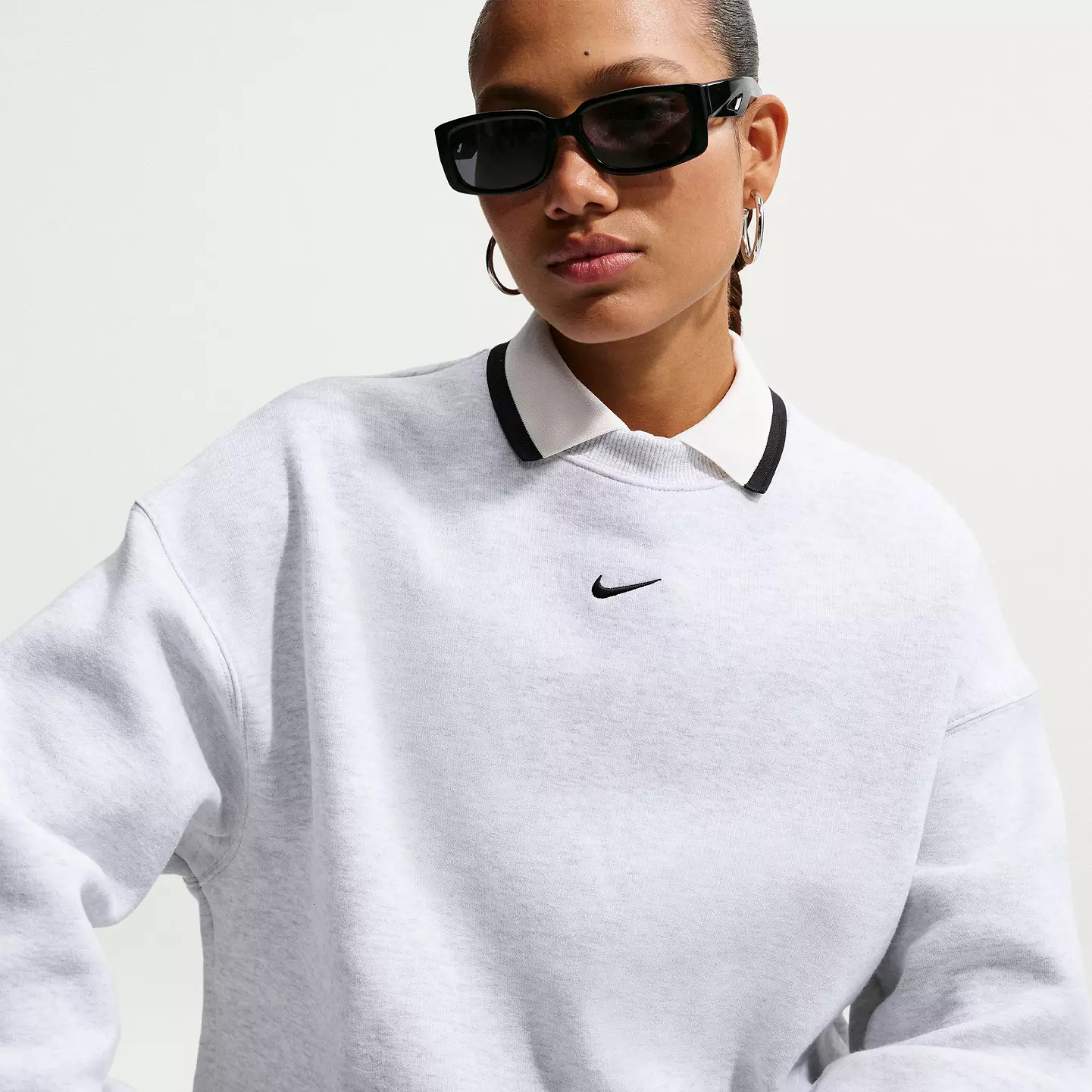 Nike Women's Studio Fleece Medium Weight Oversized Crew | DICK'S Sporting Goods
