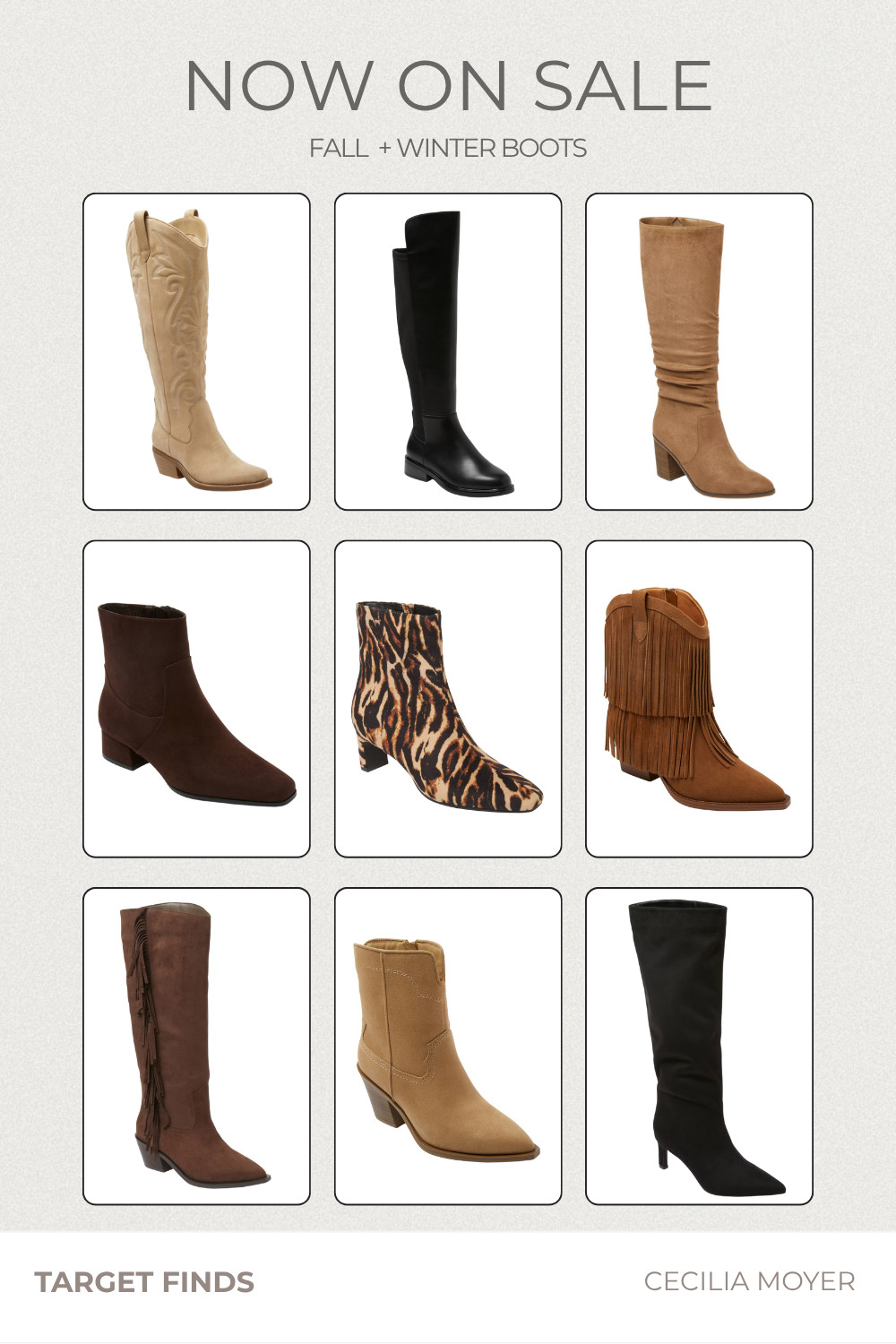 These fall and winter boots are on sale at Target! Perfect for a night out or for work. These boots range from ankle to below the knee. Target Fashion - Target Finds - Target Deal 

 #LTKSaleAlert #LTKFindsUnder50 #LTKShoeCrush