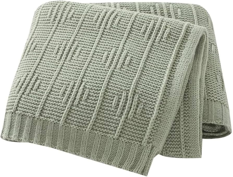 Neiwech Baby Blanket Cozy Knit Soft Neutral Swaddling Receiving Baby Blankets for Boys Girls Newb... | Amazon (US)
