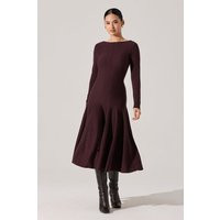ASTR the Label | Doreyda Scoop Back Sweater Dress in Eggplant | Size M | ASTR The Label (US)