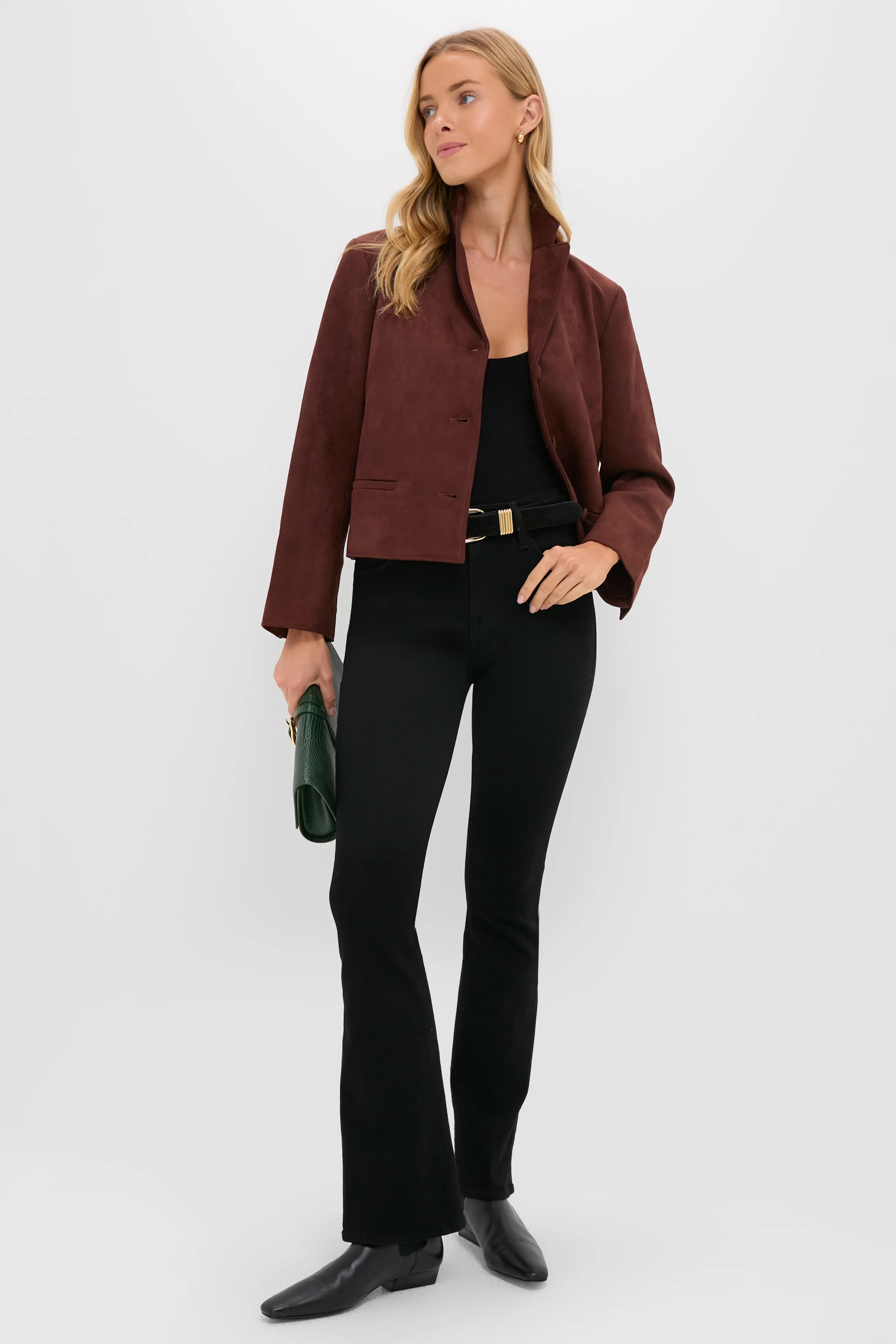 Deep Mocha Vegan Suede Zaria Jacket | Tuckernuck (US)