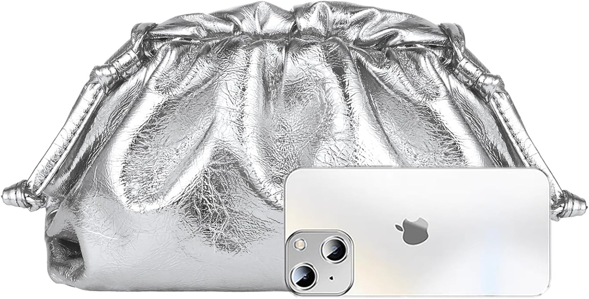 Bisadon Women's Dumpling bag Crossbody Bag Ruched Cloud Purse Evening Bag Sparkly Handbag Shoulde... | Amazon (US)