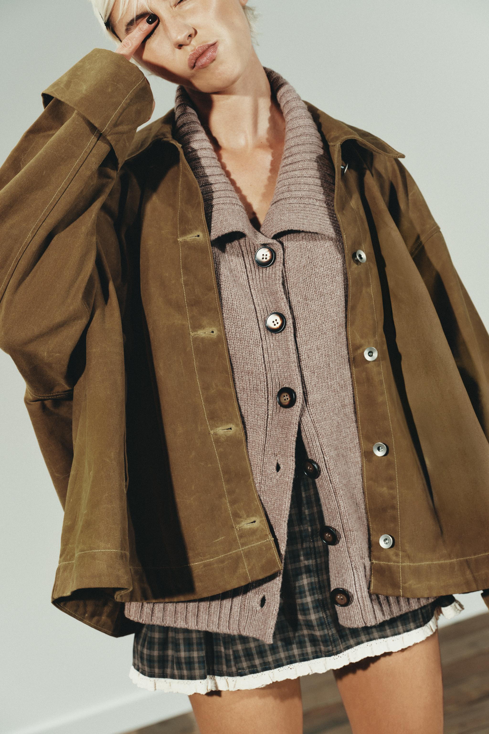 RIBBED TRIM CARDIGAN | Zara UK