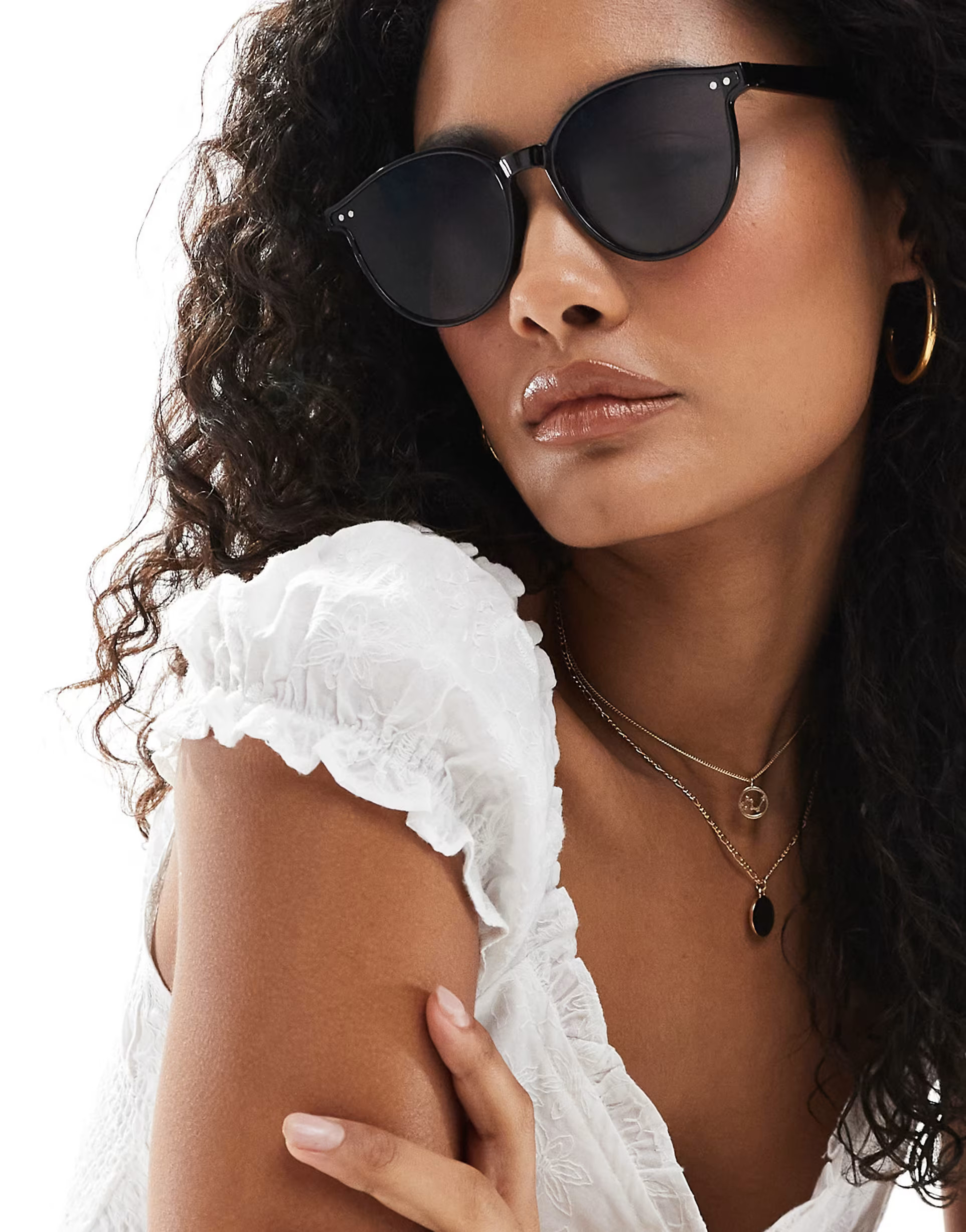 New Look round preppy sunglasses in black | ASOS | ASOS (Global)